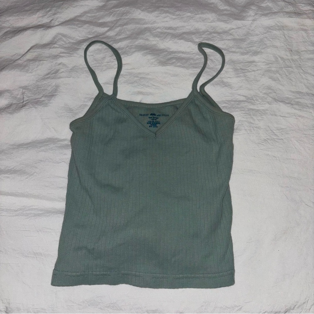 Brandy Melville sage green tank top